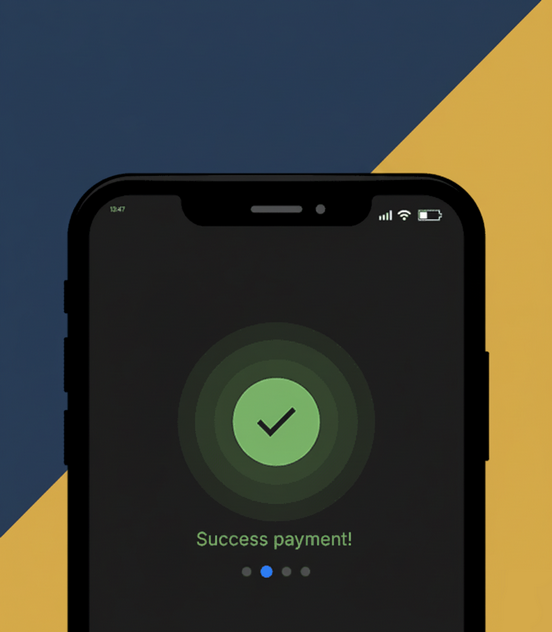 A smartphone screen showing a 'Payment Successful' notification