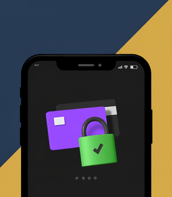 A secure virtual card with a lock icon, perfect for private online shopping